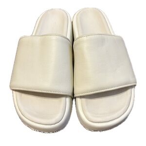 Adidas Y3 Slides. Triple White. NWOT.